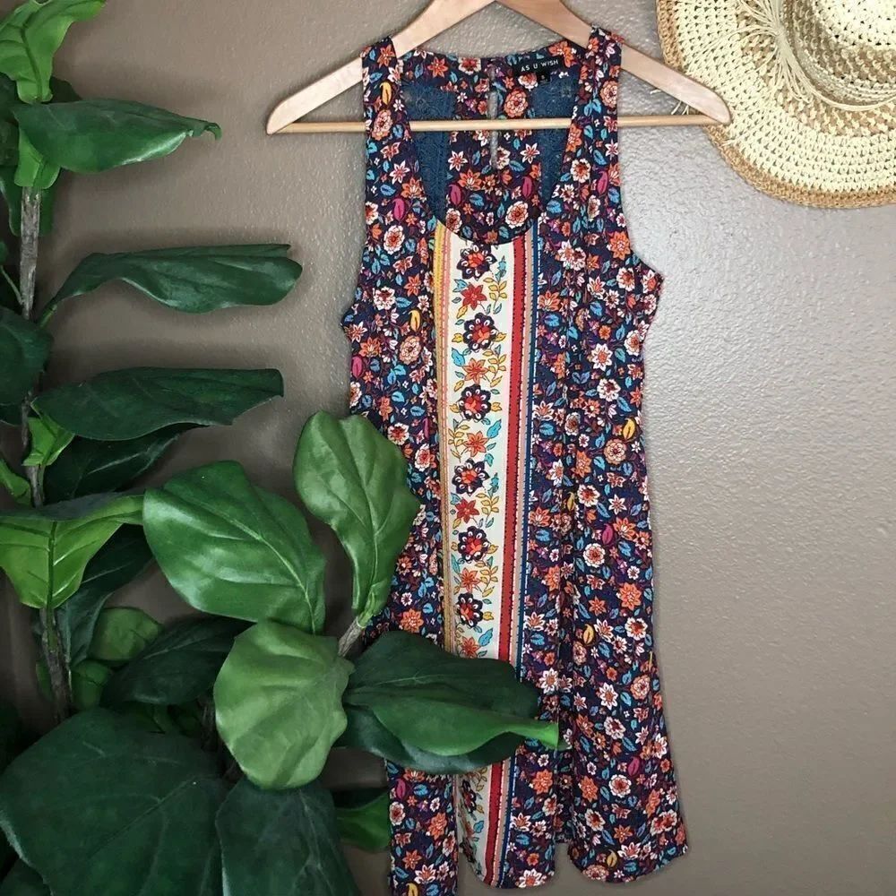 As U Wish Floral Lace Dress SMALL